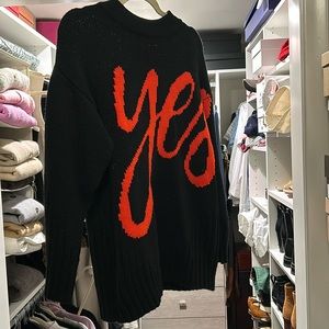 Top shop “yes” sweater